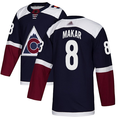 Adidas Colorado Avalanche 8 Cale Makar Navy Alternate Authentic Stitched Youth NHL Jersey